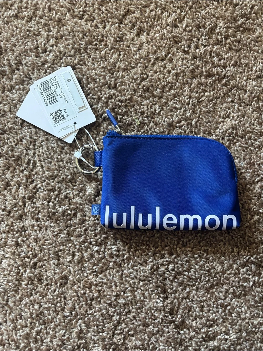 lululemon athletica Royal Blue Zip Key Pouch